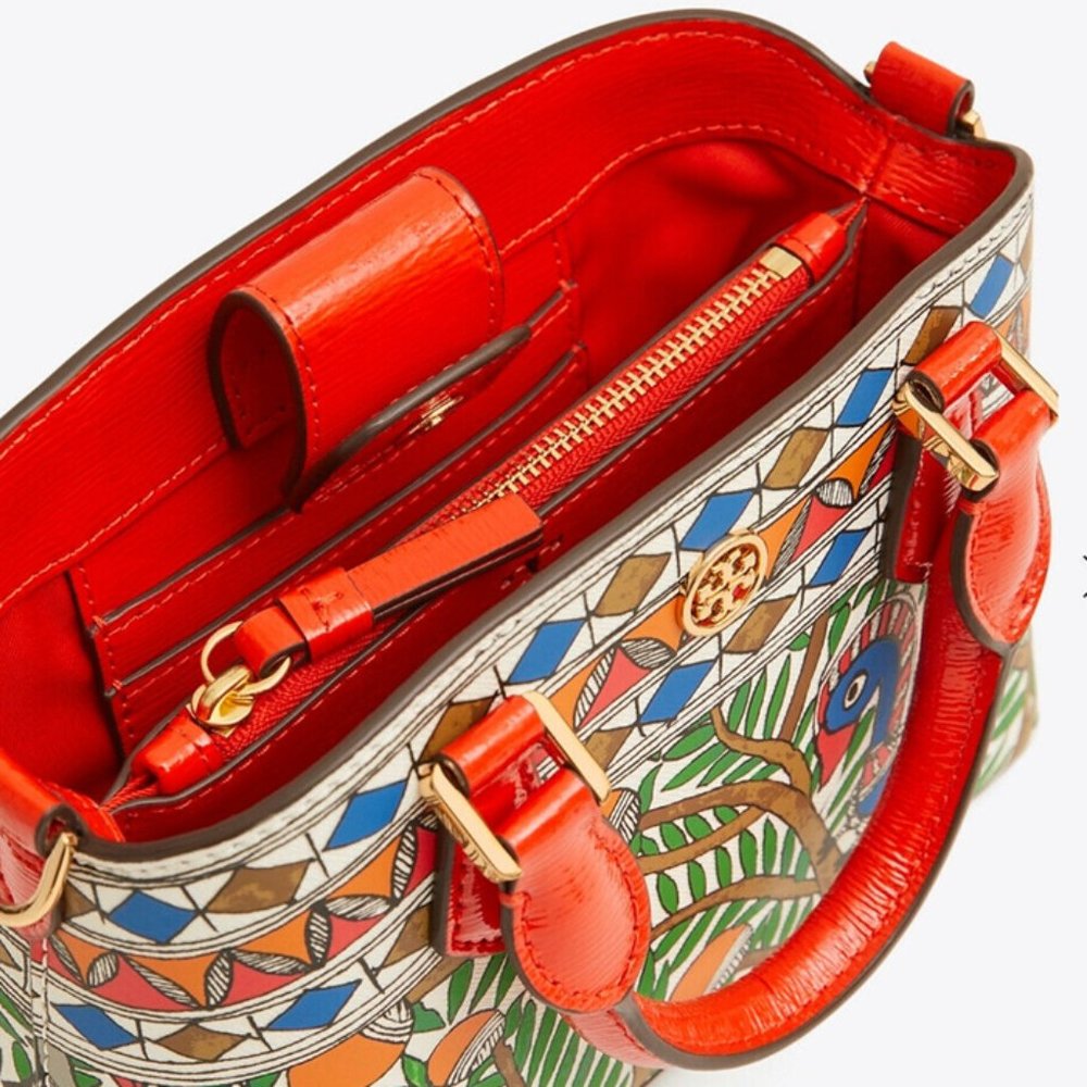 Tory Burch Robinson Printed Top-Handle Mini Bag - Picture 2 of 4